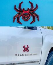 1 X Black Red Spider Emblem Fit F-150 Silverado Sierra RAM Black Widow Edition picture