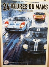 24hrs DuMans- 1966 Ford GT 40 MKII 60th Anniv.  Org.2 Set SAC Event Car Poster picture