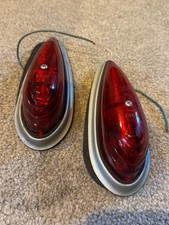 Pair Grote 205 Clearance Light Red New Old Stock NOS Tee Nee Flight Light Lamp picture