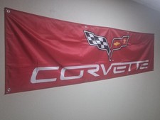 CORVETTE C6  2' X 8' FOOT FLAGS /BANNER 8 GROMMETS-LOOK C2 C3 C4 C5 C8C7 C8 picture