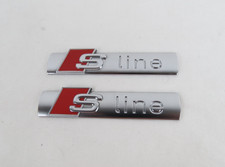 Audi S Line Emblems A3 A4 A5 A6 A7 Red/Silver Front Fender Badge Logo Nameplate picture
