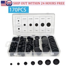 170PCS Rubber Grommet Electrical Wiring Gasket Assortment Firewall Hole Plug Kit picture