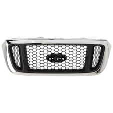 Grille For 2004-2005 Ford Ranger Chrome Shell w/ Silver Insert Plastic picture