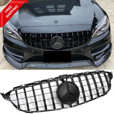 GTR Grill w/Star Front Grille for Mercedes Benz W205 2019-2021 C200 C300 C43 AMG picture