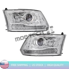 For 2013-2018 Dodge Ram 1500 2500 3500 Chrome Clear LED DRL Projector Headlights picture