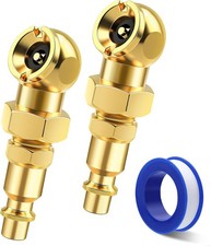Hrwfnty 2 Pack Ball Foot Air Nozzle Chuck Set, Portable Tire Chuck, 1/4