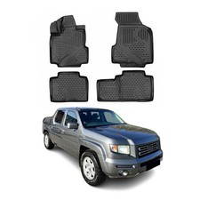OMAC Floor Mats Liner for Honda Ridgeline 2006-2014 Black TPE All-Weather 4 Pcs picture