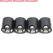 4pc 71mm Inlet/93mm outlet Carbon Fiber Exhaust Tip Car Muffler Pipe For BMW M picture