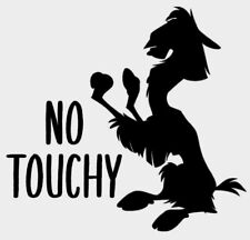 No Touchy Lama White Vinyl Decal Sticker picture