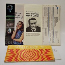 Vintage Original 1973 Dodge Challenger Owners-Operators Manual Brochure Set Ⓟ TC picture