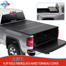 5.8FT FRP Hard Truck Bed Tonneau Cover For 2009-2022 2023 Dodge Ram 1500 3-Fold picture