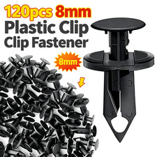 120Pcs 8mm Car Bumper Retainer Clips Push Type UTV ATV Fender Push Clips picture