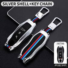 Luminous Metal Car Key Fob Case Cover For Porsche Cayenne Macan Panamera 911 picture