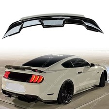Rear Spoiler Wickerbill For 2015-2023 Ford Mustang Rear Trunk Wing Glossy Black picture