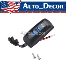 Dual USB QC3.0 & PD Car Boat RV Fast Charger Socket Power Outlet Panel 12V-24V picture