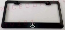 Mercedes Benz Laser Engraved Stainless Steel Matte Black License Plate Frame picture