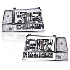 Fit For 1992-1996 Ford F150 F250 F350 LED DRL Headlights Corner/Bumper Lamps picture