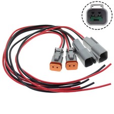 2 x Deutsch DT 2-Pin Pigtail Kit, 16AWG Pure Copper GPT Wire Connector Plug picture
