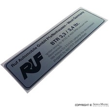 Porsche Timing Decal - RUF BTR 3.3/3.4 83-93  911-150-102-01 91115010201 picture