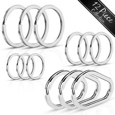 (12pcs) Assorted Key Rings - Unique Oval Rings, Assorted Split Rings, Keyrings picture