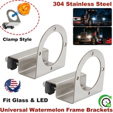2 x 90* Downward Facing Frame Bracket Stainless For Watermelon Glass Lights LED picture