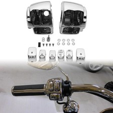 6X Chrome Switch Housings Cover Button Cap For Harley Sportster V-Rod Softail picture