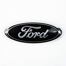 BLACK & SLIVER EMBLEM OVAL 9 INCH LOGO Grille Badge Nameplate For FORD 2004-2016 picture
