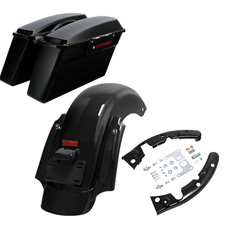 Black Hard Saddlebags Rear Fender For Harley Touring Electra Road Glide 09-13 12 picture