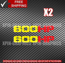 600 HP / HORSEPOWER VINYL DECAL STICKER 2 COLOR STICKERS YLLW/RED picture