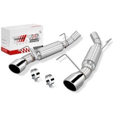 Fit 05-10 Ford Mustang 4.6L 5.4L V8 Round Dual Rear Axle Back Exhaust Mufflers picture