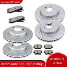 Drilled Slotted Front Rear Brake Rotors Pads Kit for DODGE Charger CHRYSLE 5.7L picture