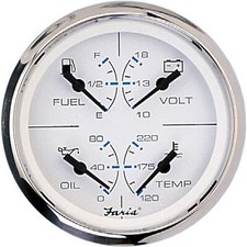 Faria Beede F33851 Chesapeake White 4-in-1 Combination Gauge, Size 4 picture