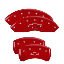 MGP 4 Caliper Covers for Chevrolet Colorado 2015-2017 with Bowtie Engraving, Red picture