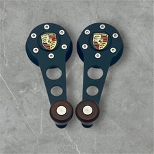 Window Cranks for Porsche 914, 924, 944 Black w/Wood knobs LEGEND Porsche picture