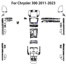68Pcs Blue Forged Carbon Fiber Kits Full Interior Trim For Chrysler 300 2011-23 picture