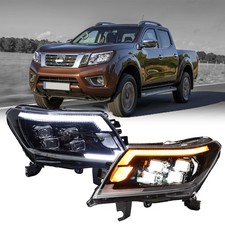 2x LED Headlight Dynamic Turn Signal DRL For Nissan Navara NP300 2014-2022 D23 picture