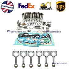 3046 6PCS Rod+Overhaul Rebuild Kit for CAT Engine Dozer D3C D3G D4C D4G D5C D5G picture