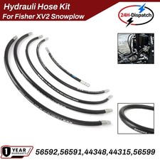 5PCS For Fisher XV2 Snowplow Upgraded Hydrauli Hose Kit Wire Braid Hose Assembly picture