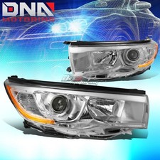 FOR 14-16 HIGHLANDER CHROME HOUSING AMBER SIDE PROJECTOR HEADLIGHT REPLACEMENT picture