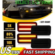 Smoked LED Front Rear Side Marker Signal Light For 70-81 Pontiac Firebird 1~10X picture
