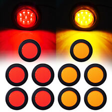 10x/Lot Pickup Marker Side Round lights LED Light Bullet Truck Trailer Amber Red picture