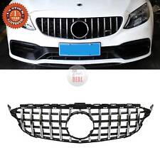 Silver GTR AMG Grille Front Bumper For 2015-2018 Mercedes W205 C180 C200 C300 picture