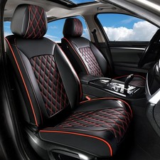 Huidasource Front Seat Covers, Full-Cover Leather Driver Seat Cover, Side Stretc picture