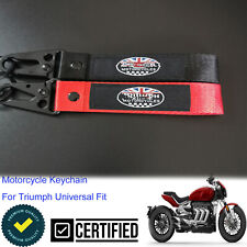 1pcs Motorcycle Keychain Ring Doubleside Embroidery For Triumph Biker Rider Gift picture