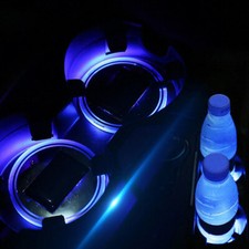 2pcs LED Solar Cup Pad Car Light Cover Interior Decoration Car Light Accessories picture