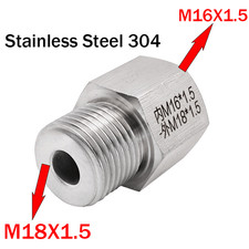 M16x1.5 Female to M18x1.5 Male Stainless Sensor Adaptor Fittings Conversion USA picture