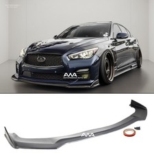 JDM PU Front Body Bumper Lip Splitter Kit for 14-17 Infiniti Q50 S Sport Models picture