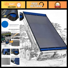 Heavy Duty Dump Trailer Tarp 7' x 16' - 18oz PVC Mesh for Trucks & Trailers picture