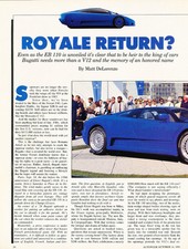 1991 Bugatti EB110  -  Classic Car Original Article J30 picture