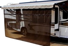 13' x 7' Black Electric RV Awning Vista Shade Drop w/zipper picture